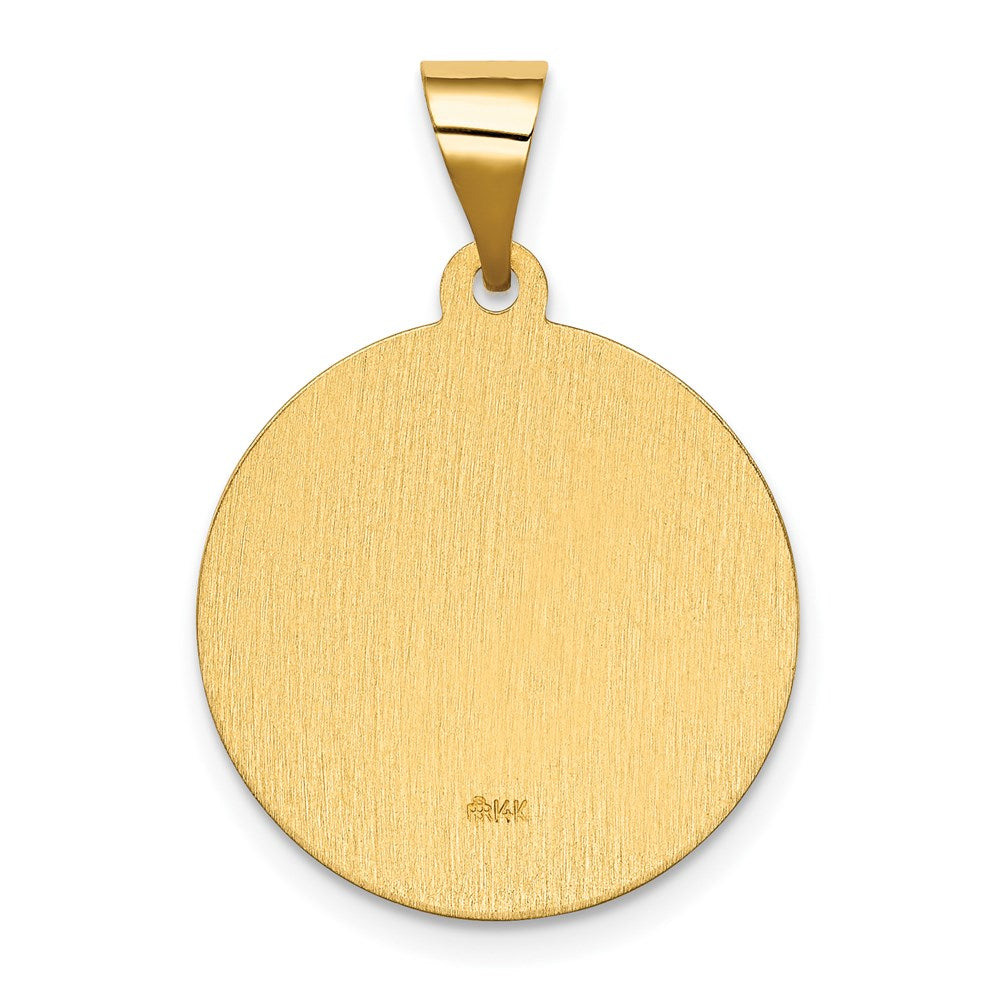 14K Polished/Satin Spanish Our Guadalupe Hollow Medal