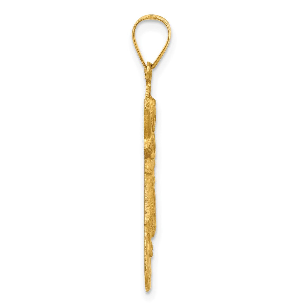 14k Hollow Divine Jesus Figure Charm