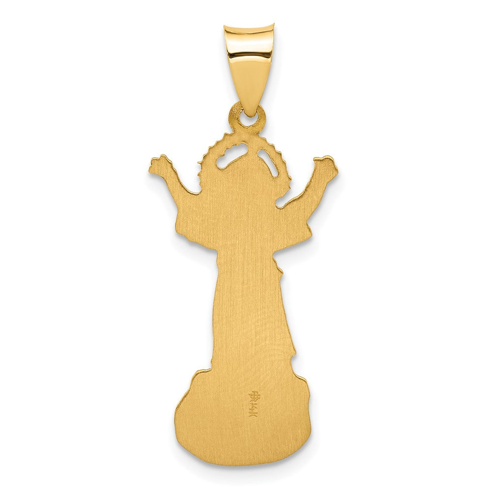 14k Hollow Divine Jesus Figure Charm