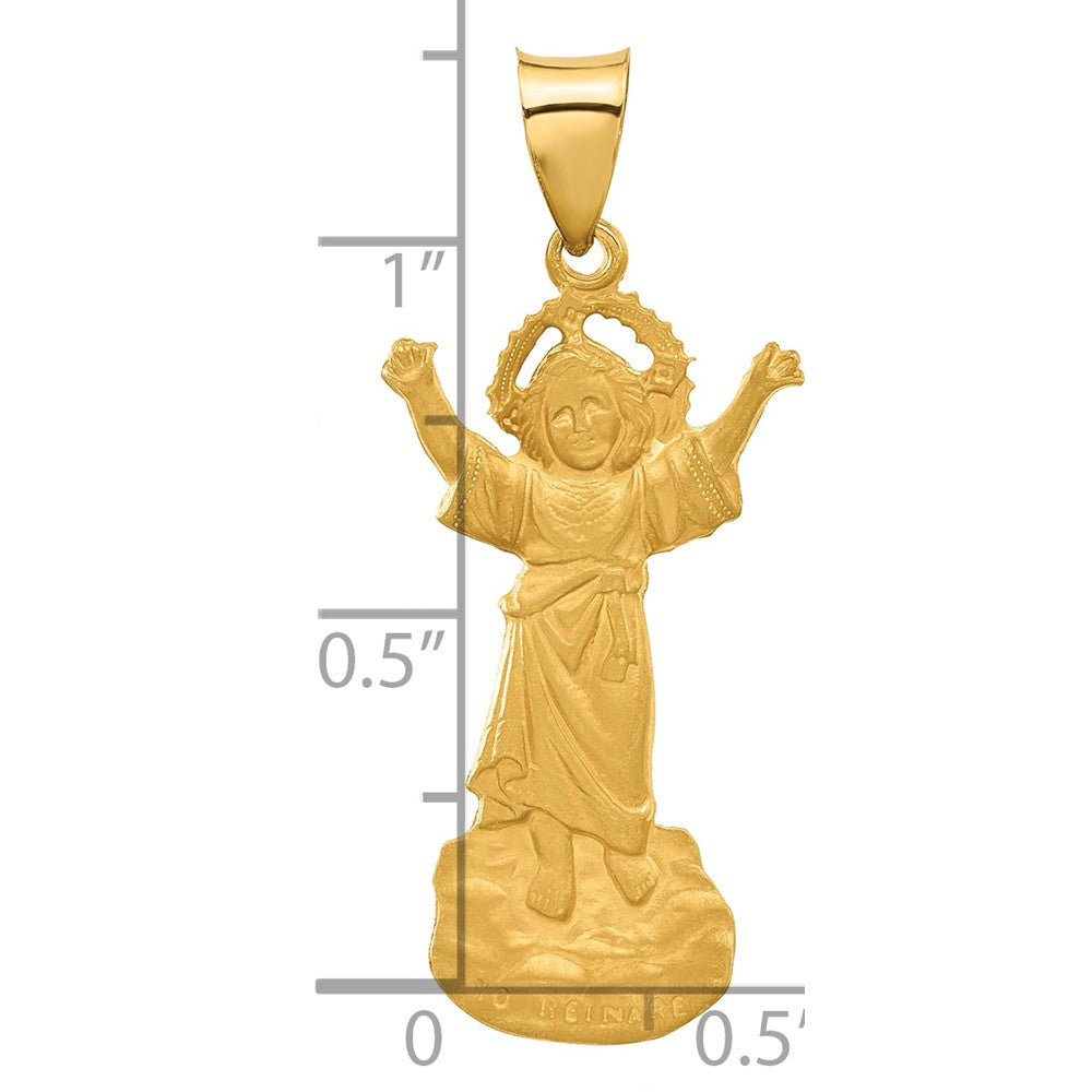 14k Hollow Divine Jesus Figure Charm