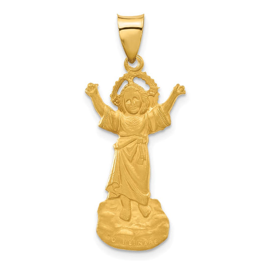 14k Hollow Divine Jesus Figure Charm