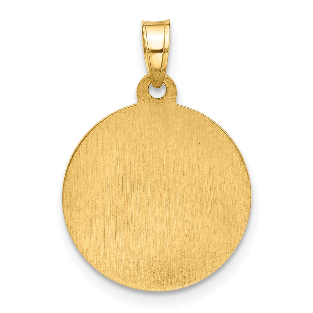 14K Hollow Virgin Mary Mary Plain Back Medal