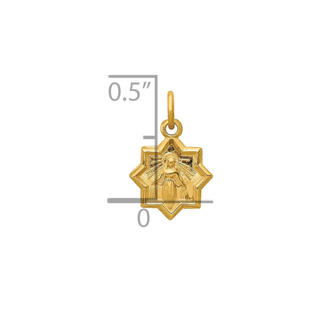 14k Blessed Mary Charm
