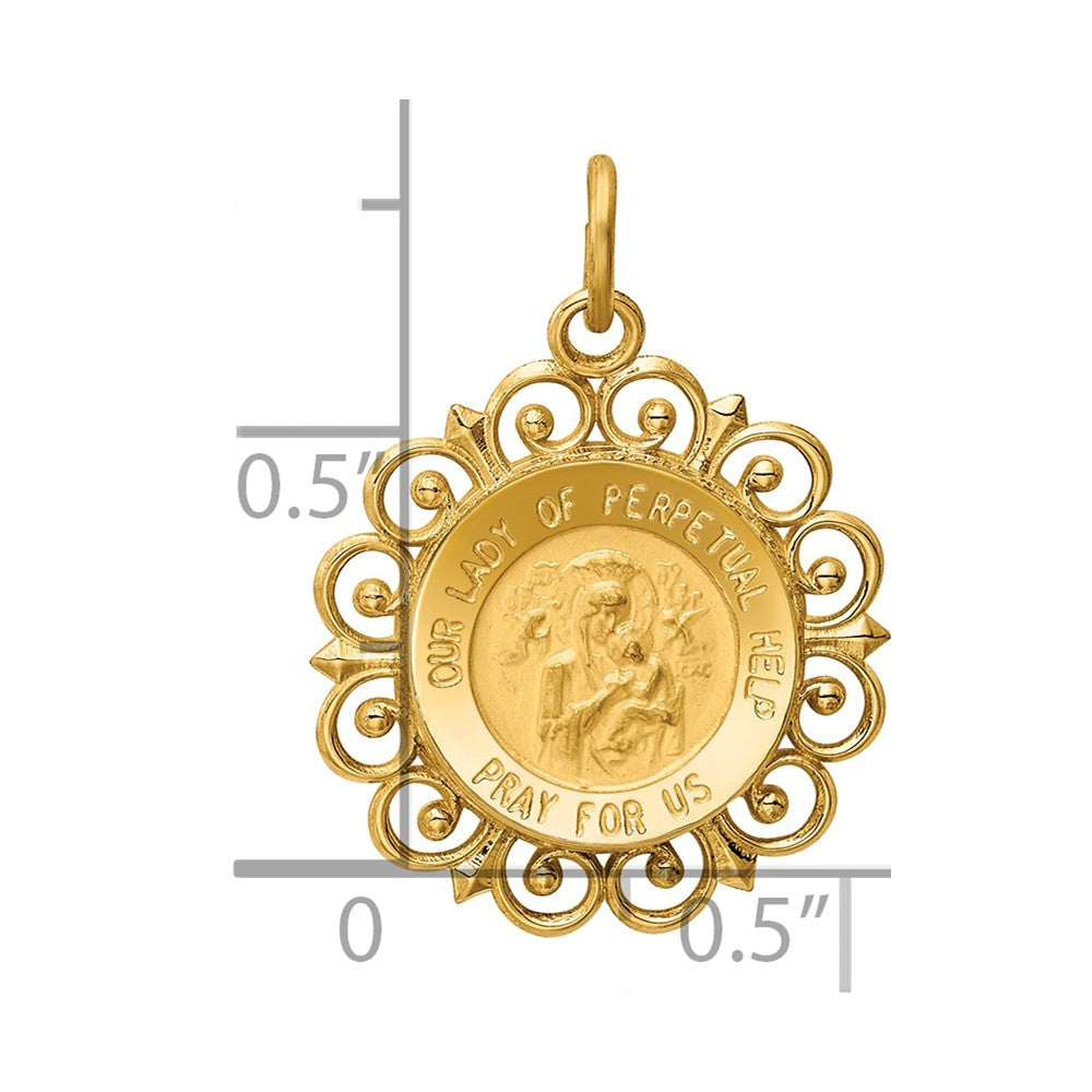 14k Our of Perpetual Help Medal Charm