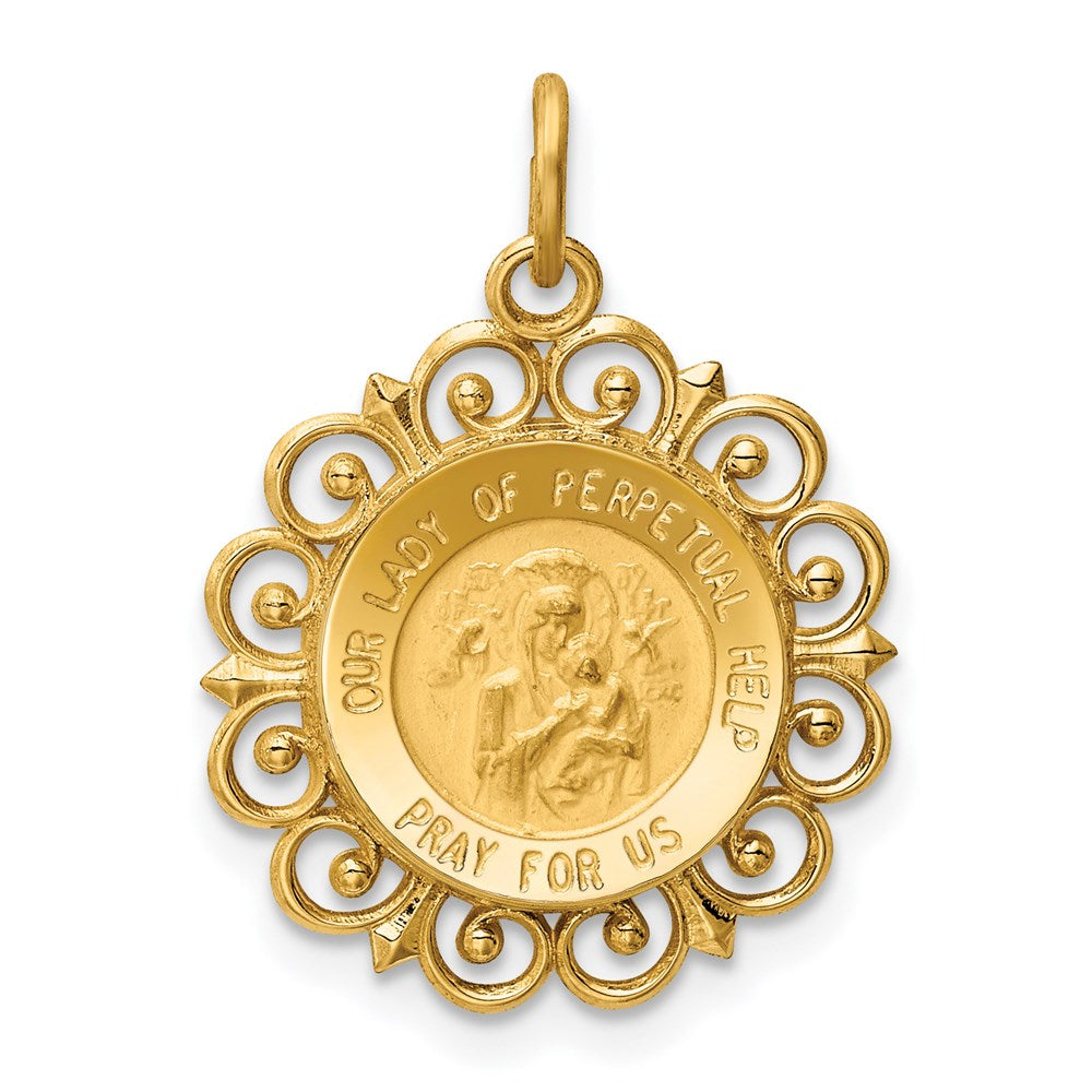14k Our of Perpetual Help Medal Charm