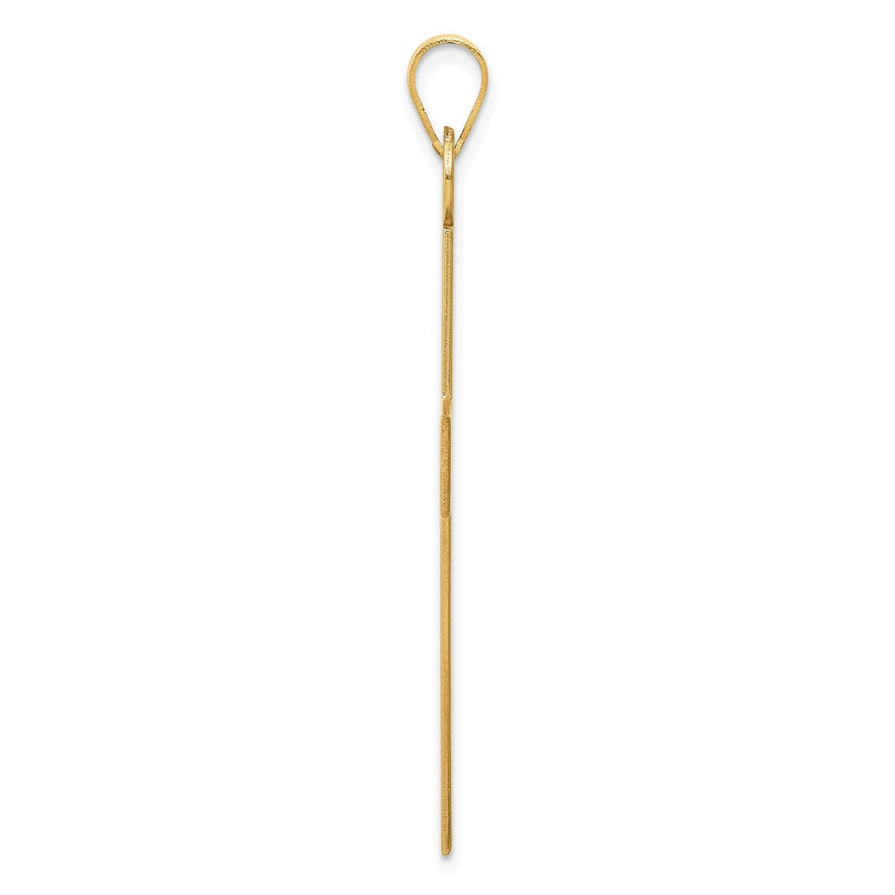 14K Polished Cross Charm