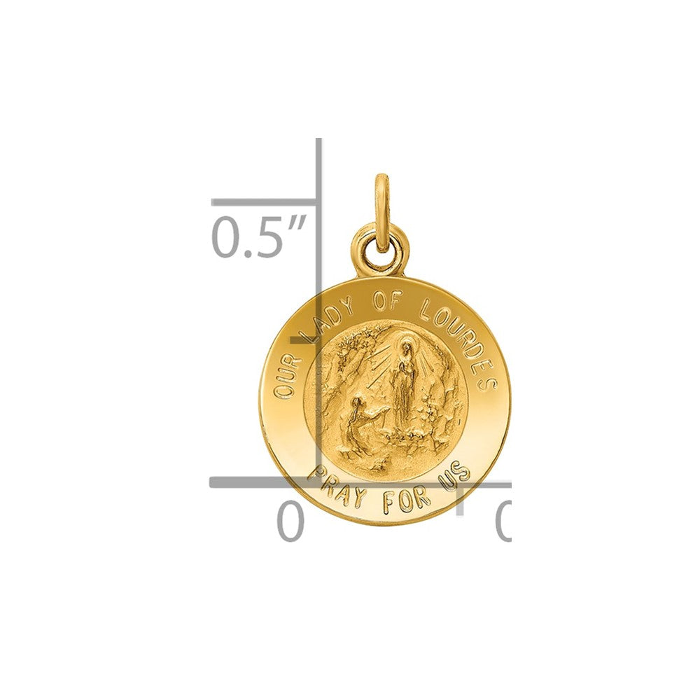 14k Our of Lourdes Medal Charm