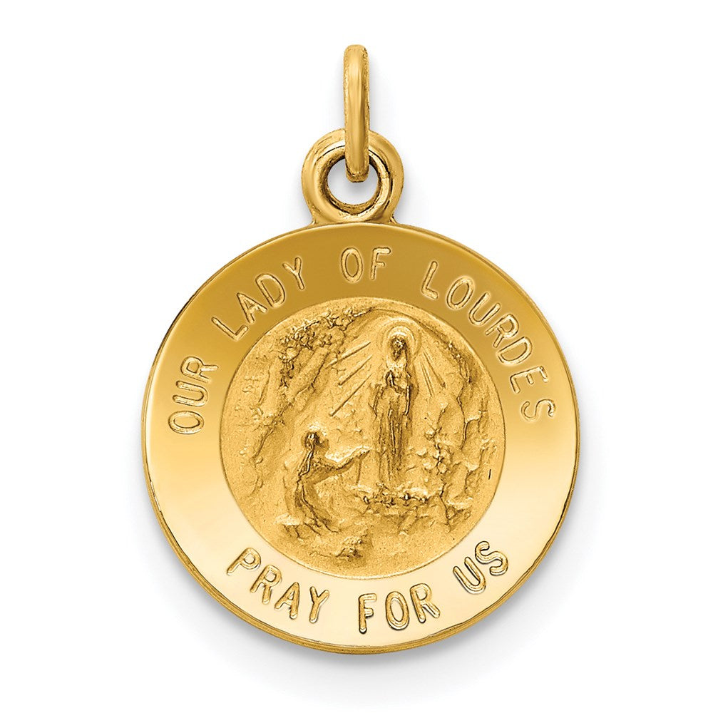 14k Our of Lourdes Medal Charm