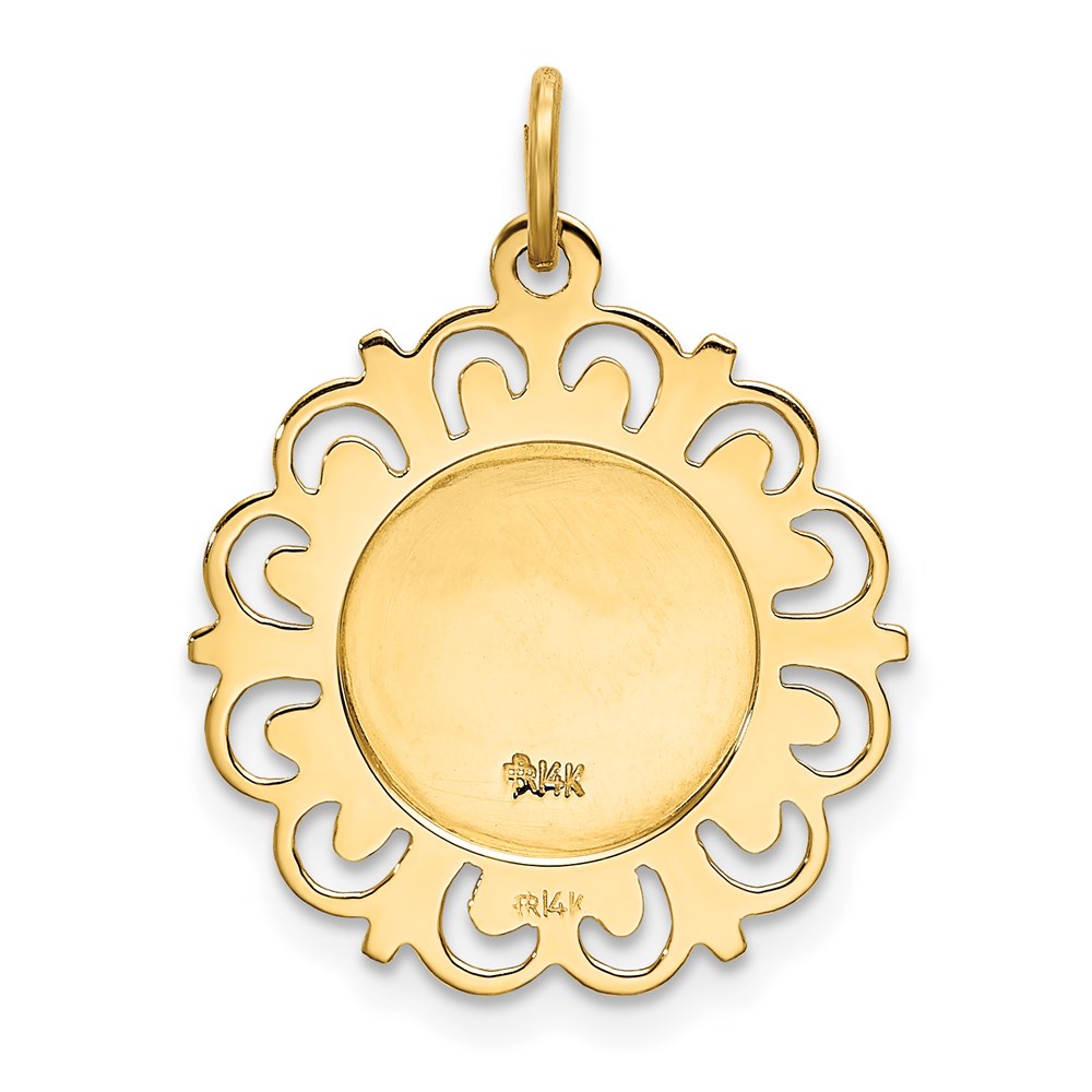 14k Our of Lourdes Medal Pendant