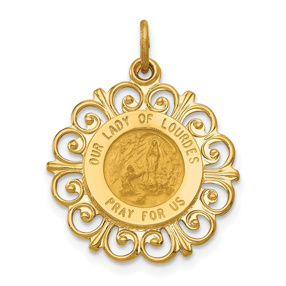 14k Our of Lourdes Medal Pendant