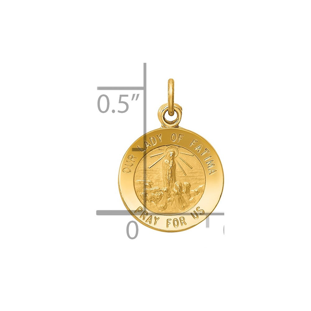 14k Our of Fatima Medal Charm