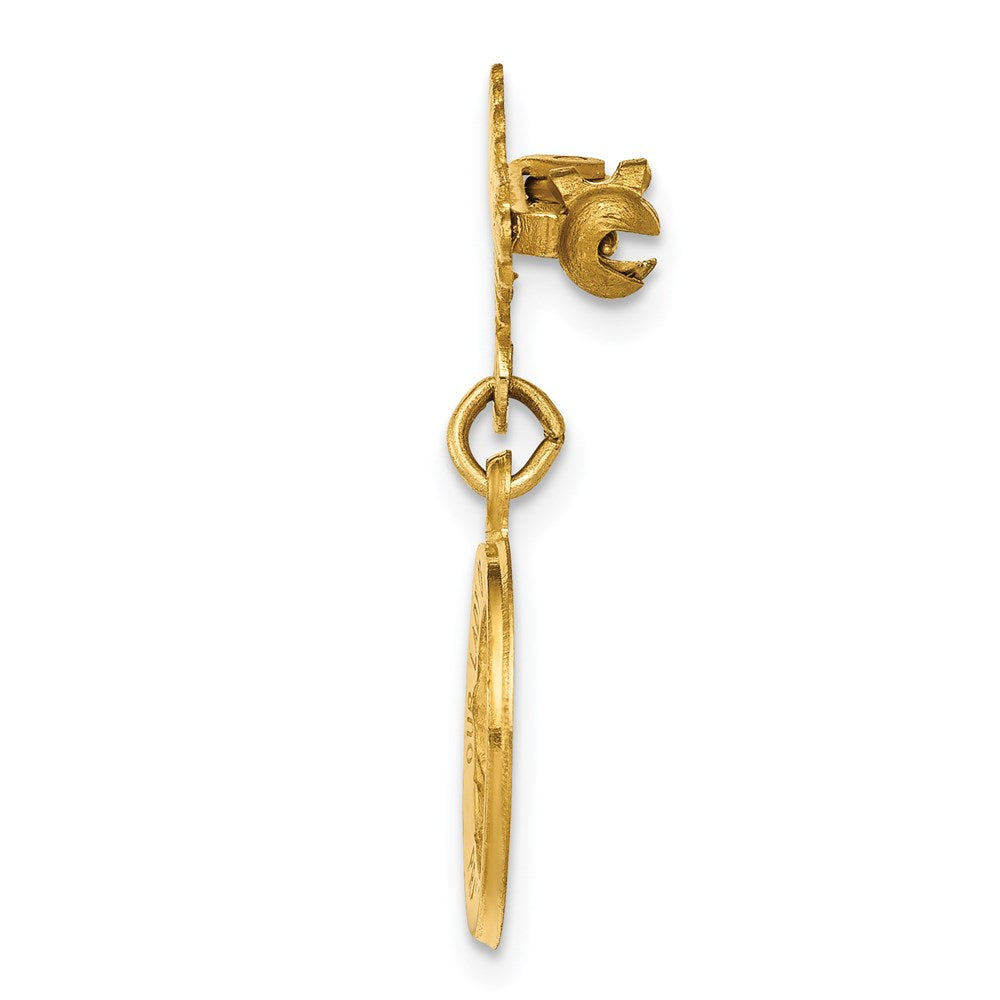 14k Our of Guadalupe Medal Pin