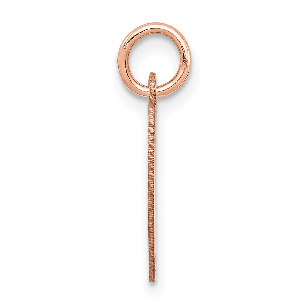 14k Rose Gold Plain .018 Gauge Engraveable Heart Disc Charm