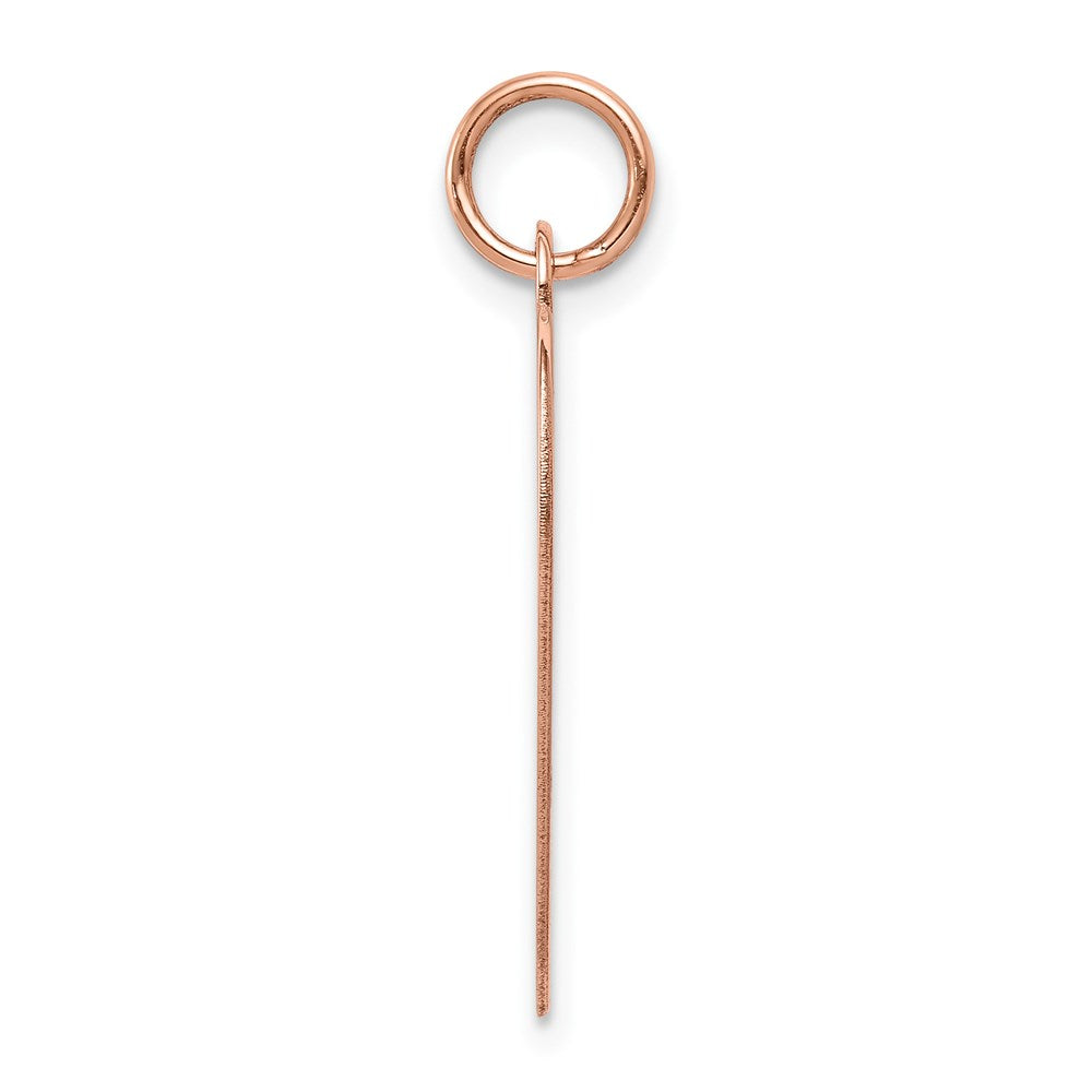 14k Rose Gold Plain .013 Gauge Engraveable Heart Disc Charm