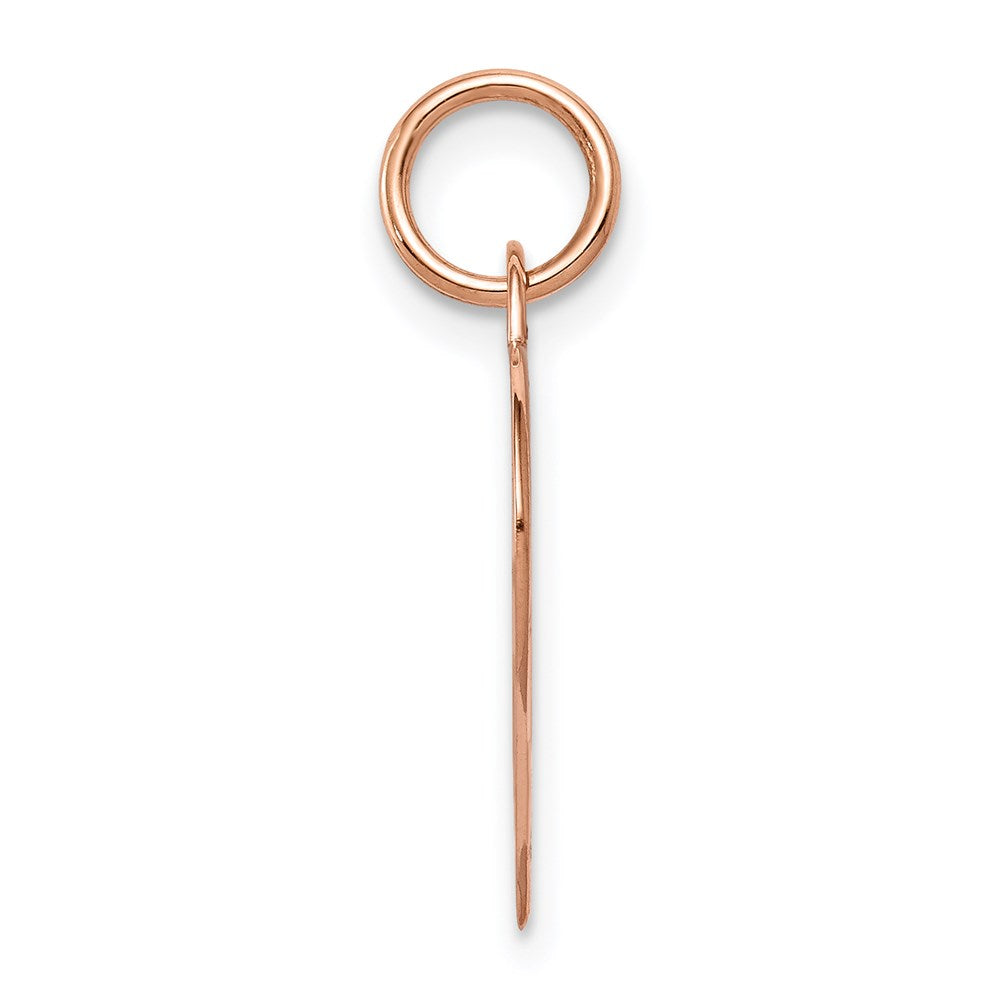 14k Rose Gold Plain .027 Gauge Engraveable Heart Disc Charm