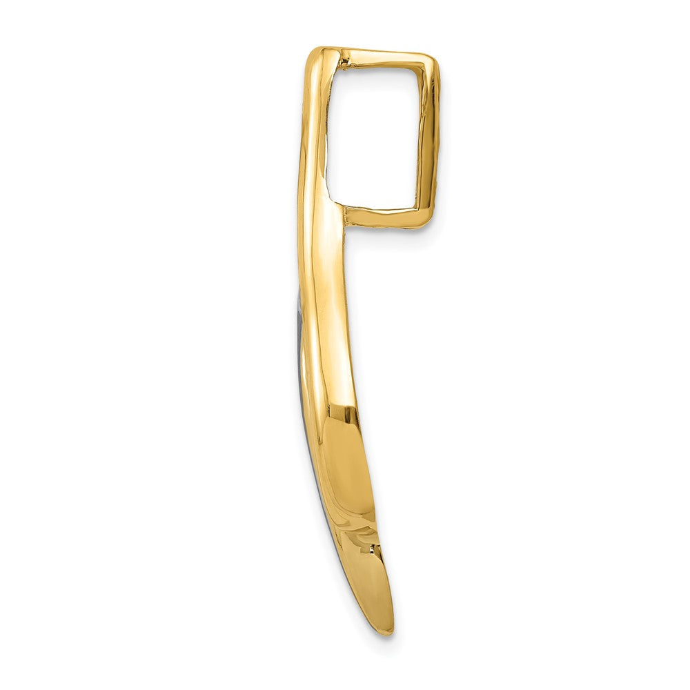 14k Two-Tone Fancy Peg Set Diamond Slide Mtg