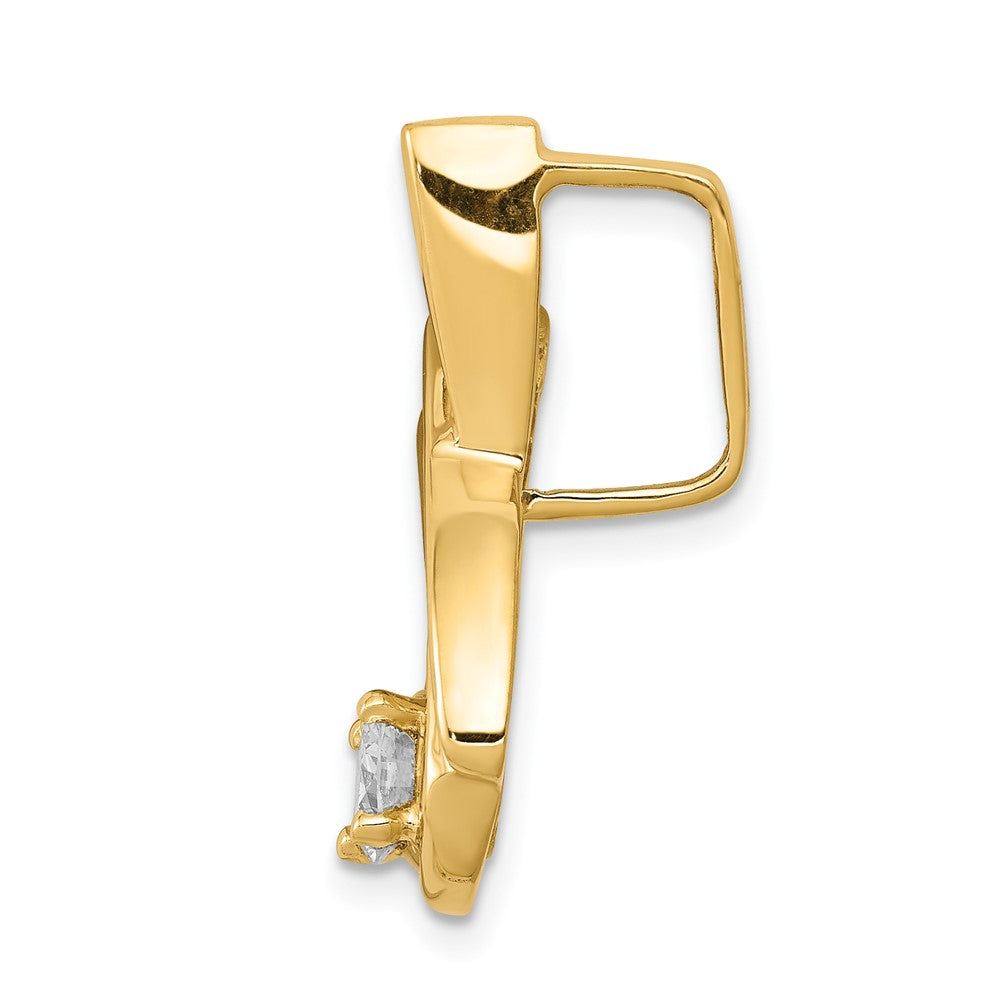 14k 5mm AAA Diamond Fancy Chain Slide