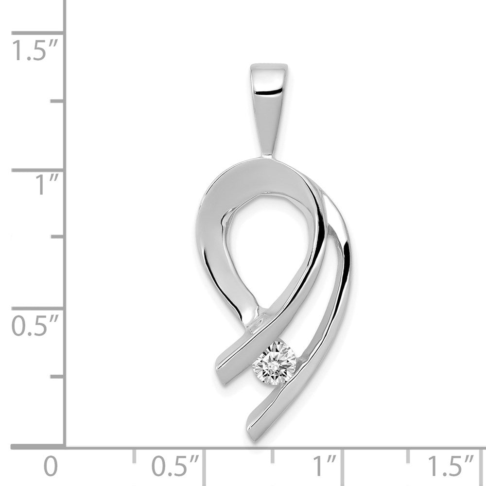 14k White Gold Holds 1-4mm stone, VS Diamond Slide