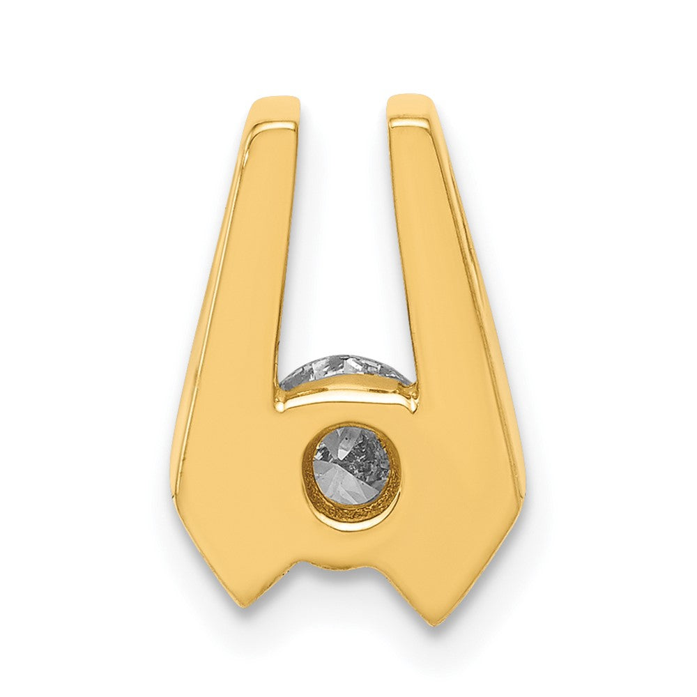 14k AAA 4.5mm Diamond Slide