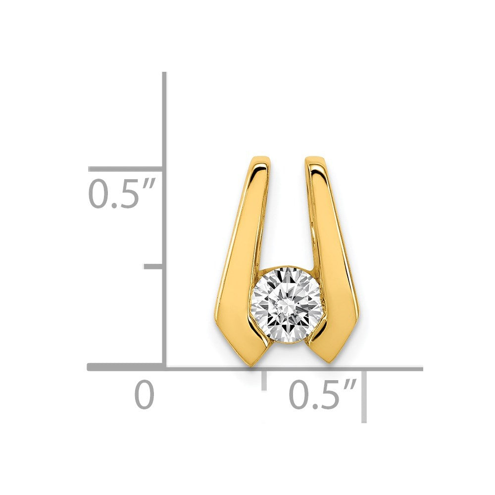 14k A 4.5mm Diamond Slide