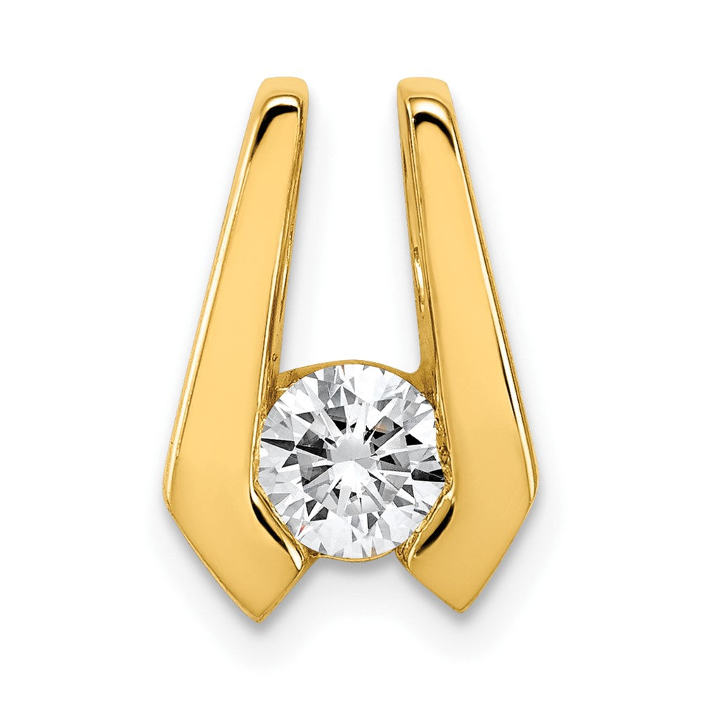 14k AAA 4.5mm Diamond Slide