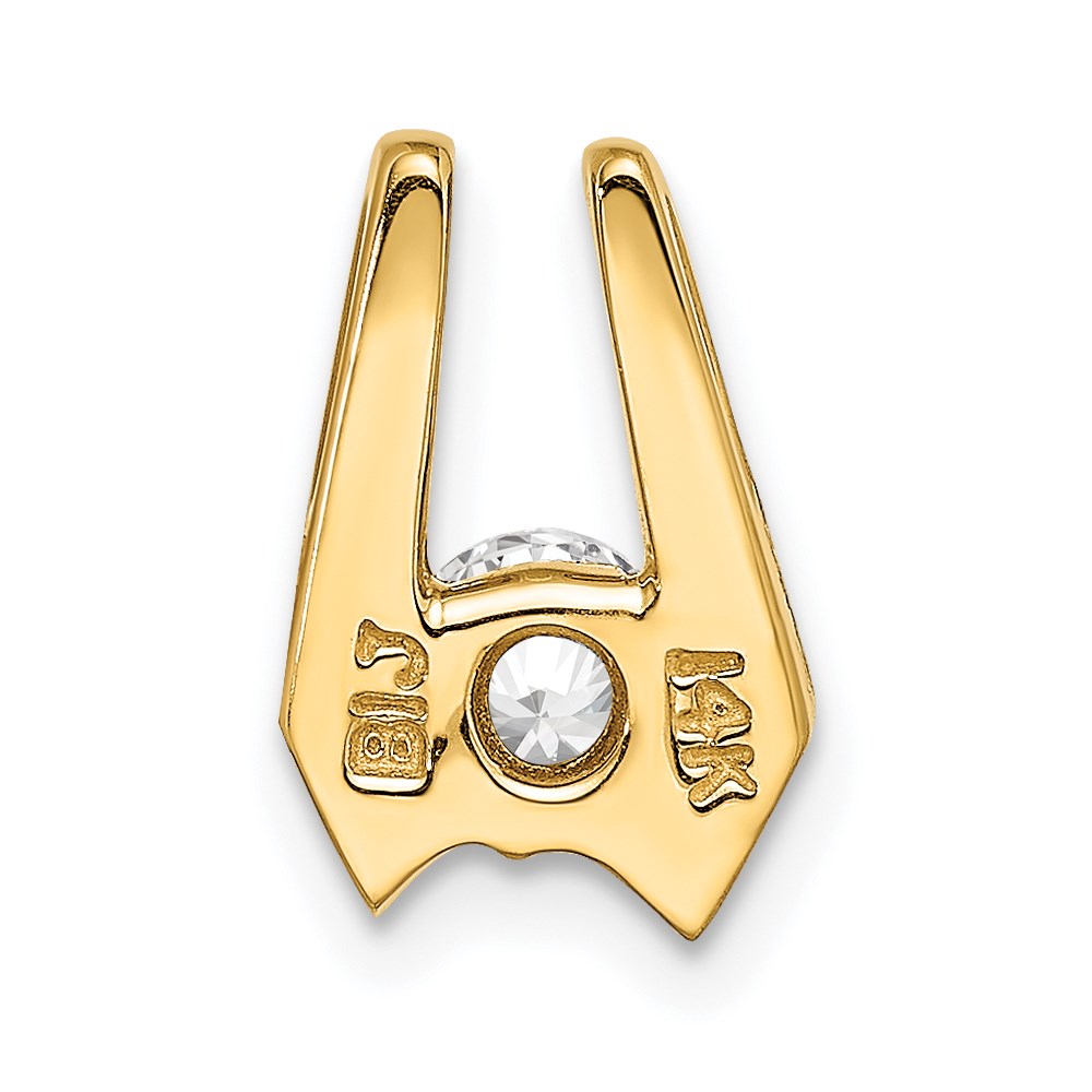 14k AA 4.5mm Diamond Slide