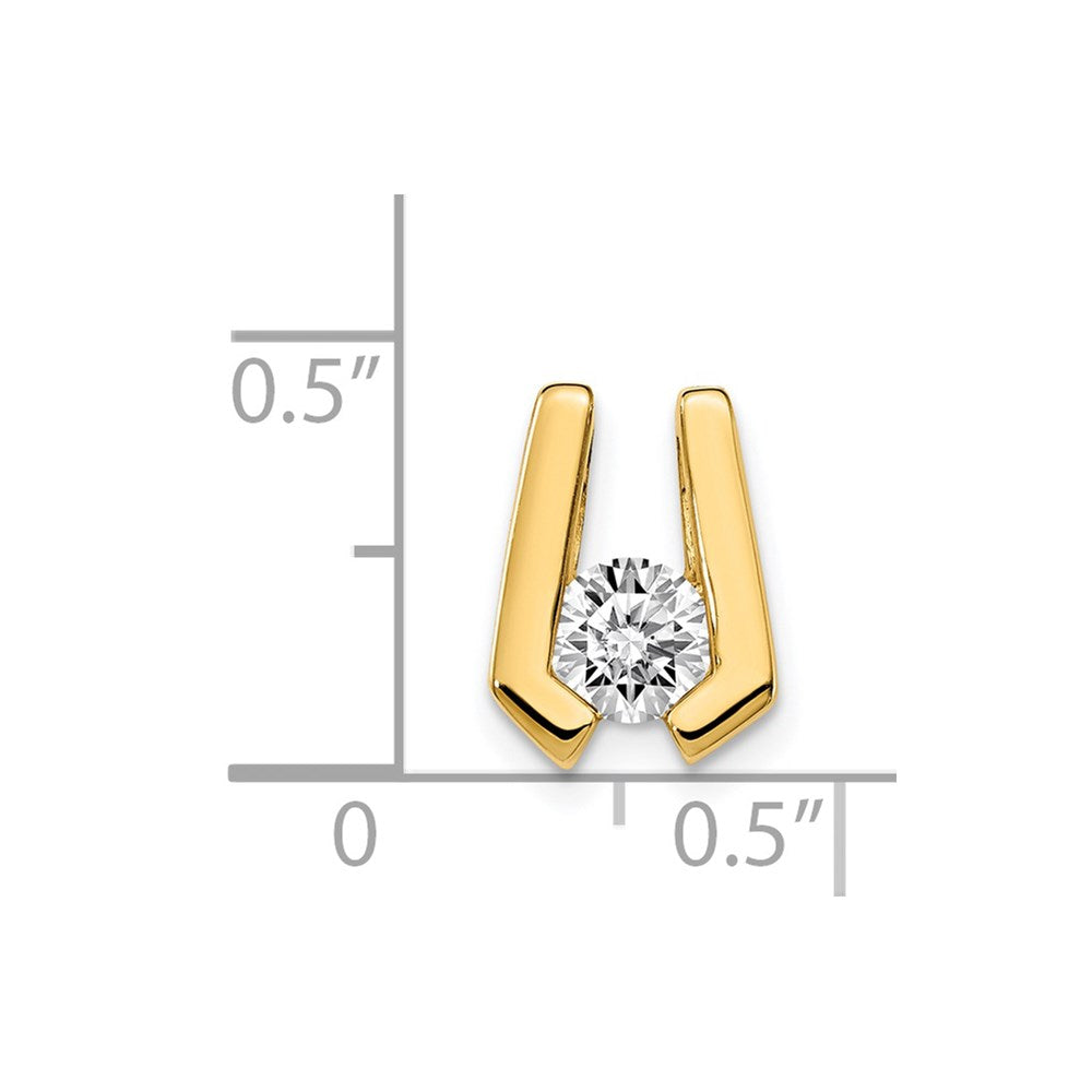 14k A 4.5mm Diamond Slide
