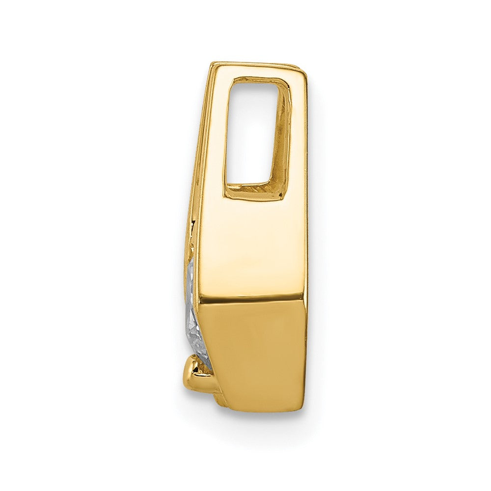 14k 5.25mm A Diamond Slide