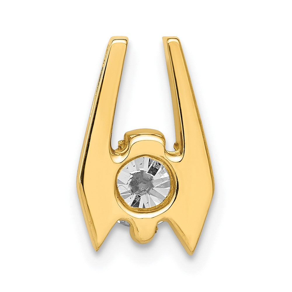 14k 5.25mm A Diamond Slide