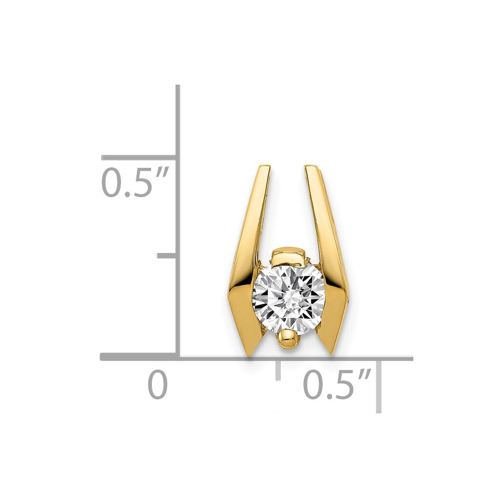14k 5.25mm A Diamond Slide