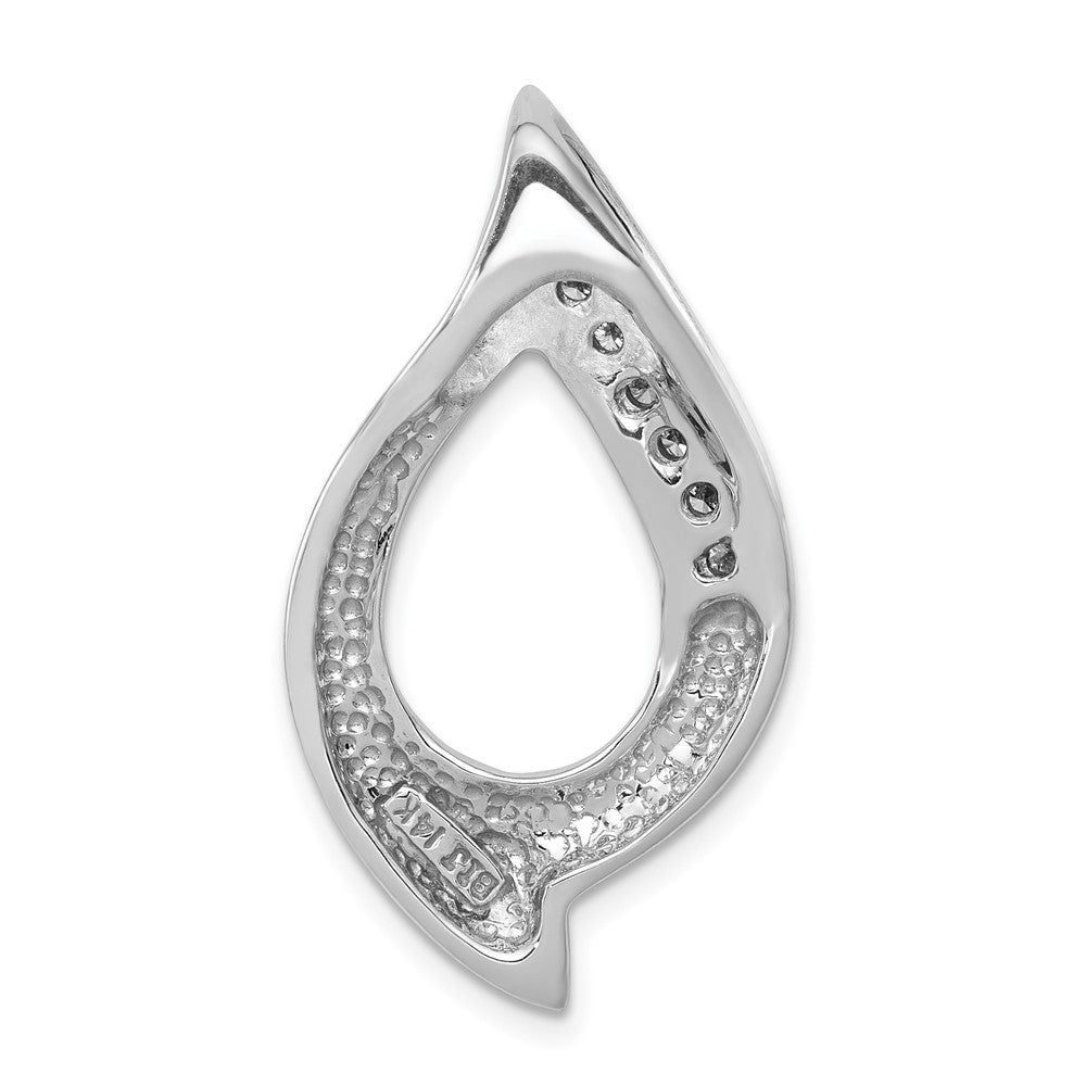 14k White Gold Holds 7-1.9mm stones, AAA Diamond Slide