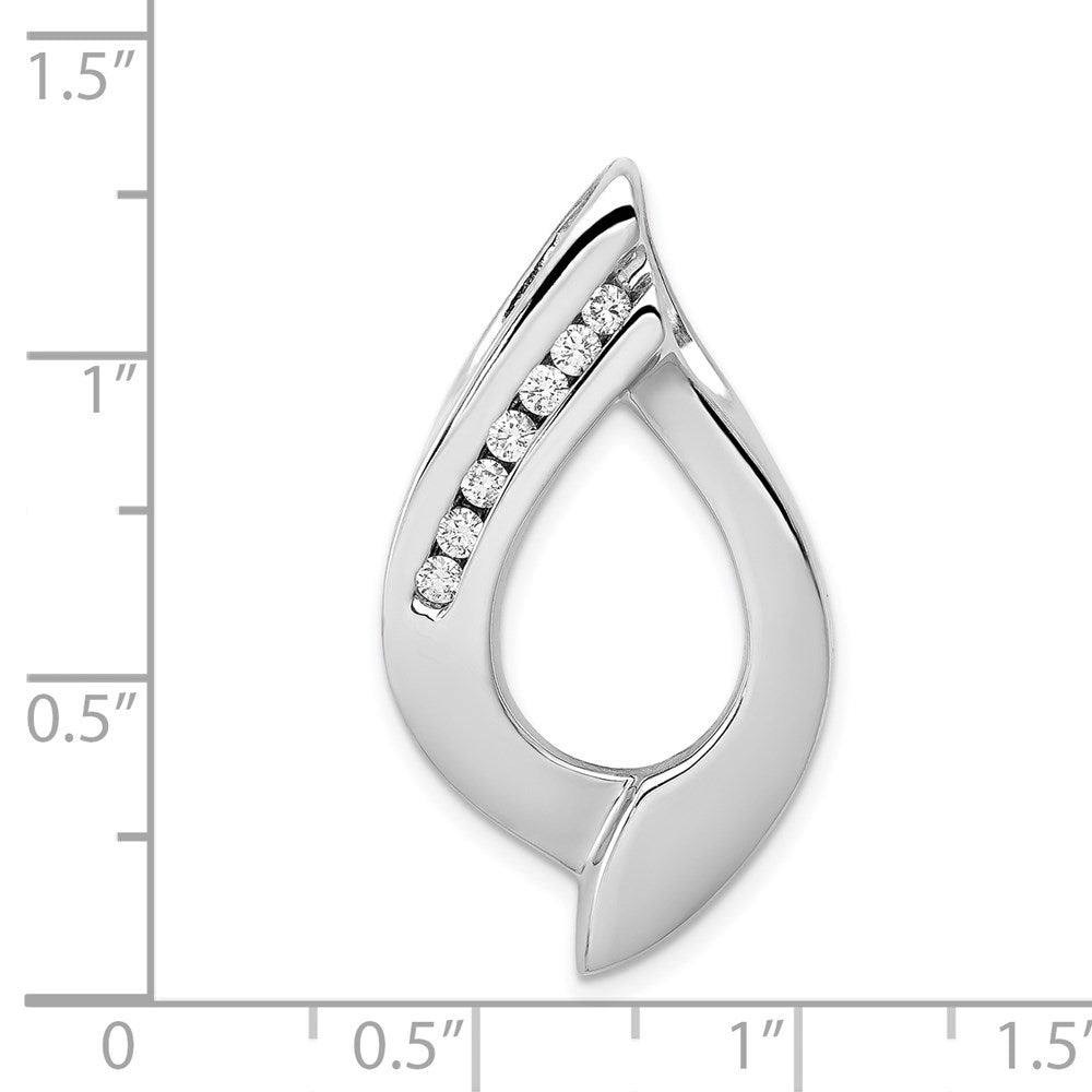14k White Gold Holds 7-1.9mm stones, A Diamond Slide