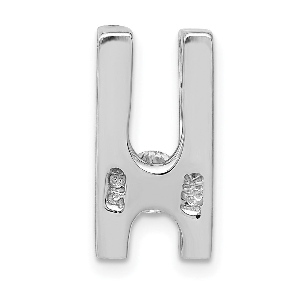 14k White Gold A 4.1mm Diamond Slide