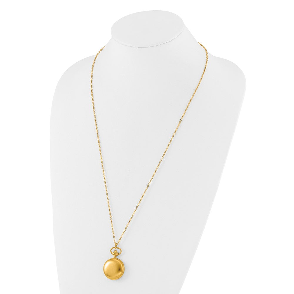 Ladies Charles Hubert Satin Gold-finish Brass Pendant Watch