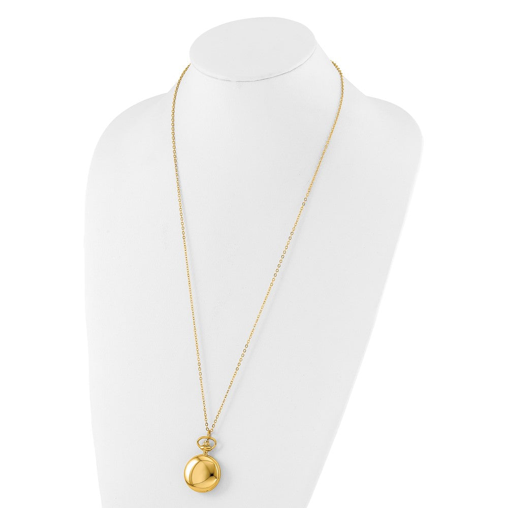 Ladies Charles Hubert Polished Gold-finish Brass Pendant Watch