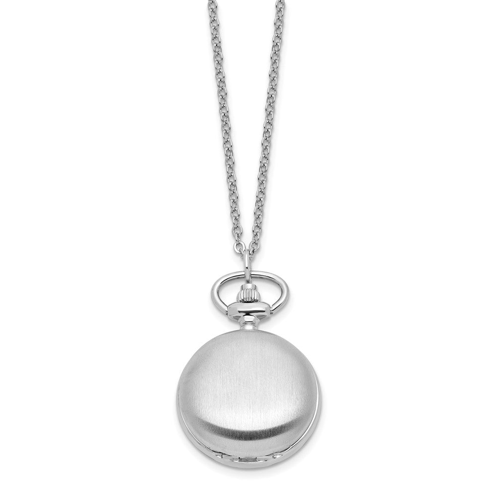 Ladies Charles Hubert Satin Chrome Finish Brass Pendant Watch