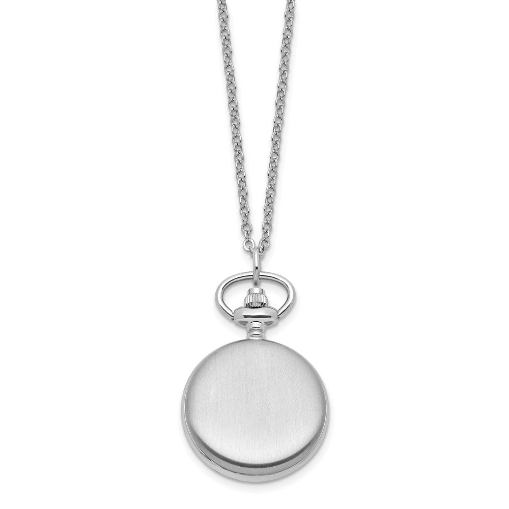 Ladies Charles Hubert Satin Chrome Finish Brass Pendant Watch