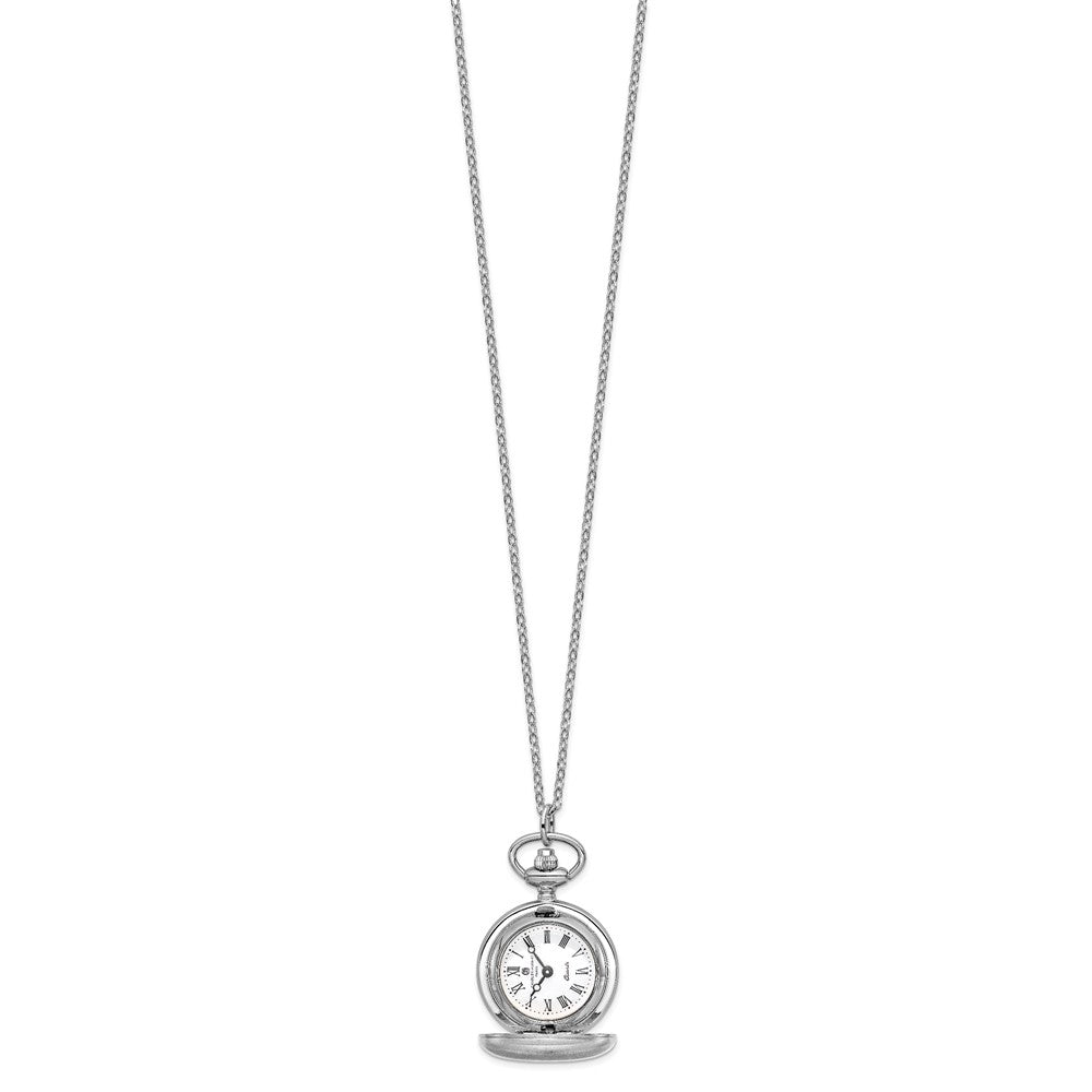 Ladies Charles Hubert Satin Chrome Finish Brass Pendant Watch
