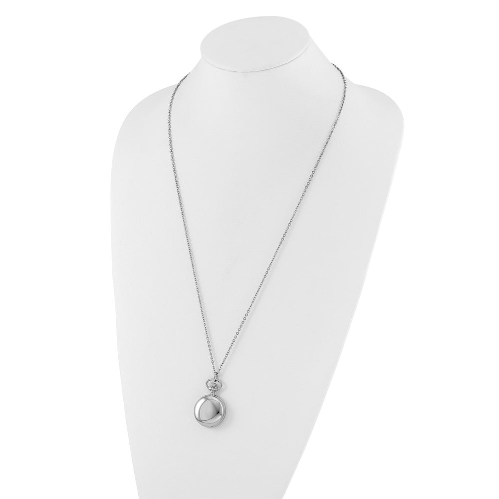 Ladies Charles Hubert Polished Chrome-finish Brass Pendant Watch