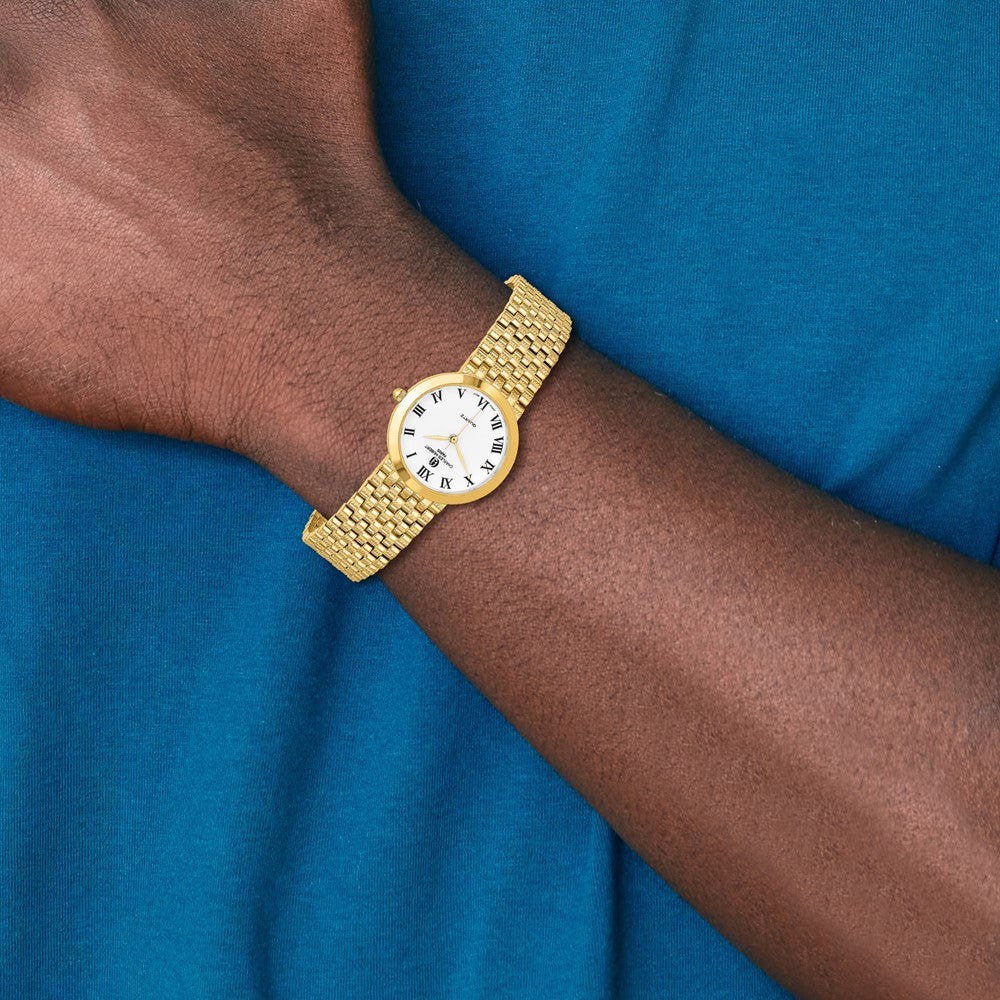 Mens Charles Hubert Satin Gold-finish Brass 32mm Watch