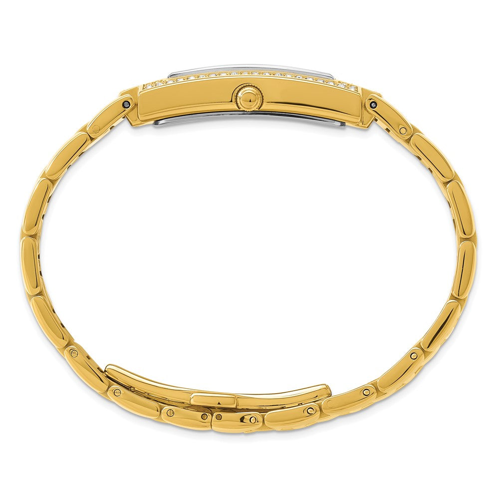 Ladies Charles Hubert IP-plated Crystal White Dial 21x46mm Watch