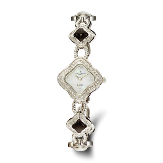 Ladies Charles Hubert Black Agate/White Howlite Bracelet Watch
