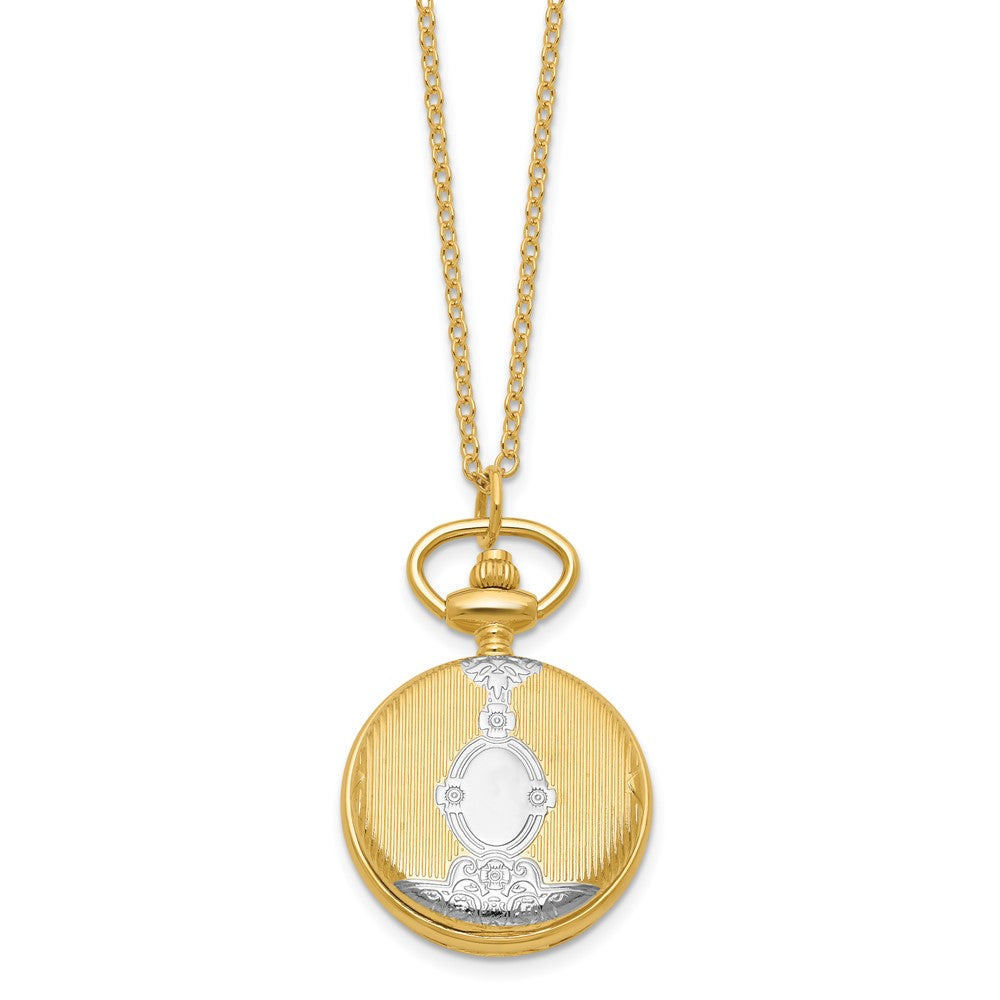 Charles Hubert Two-tone Shield Design Pendant Watch