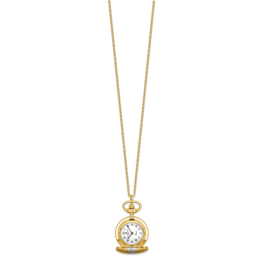 Charles Hubert Two-tone Shield Design Pendant Watch