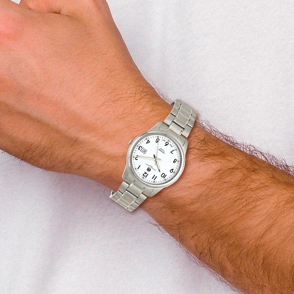 Mens Charles Hubert Titanium 40mm White Dial Watch