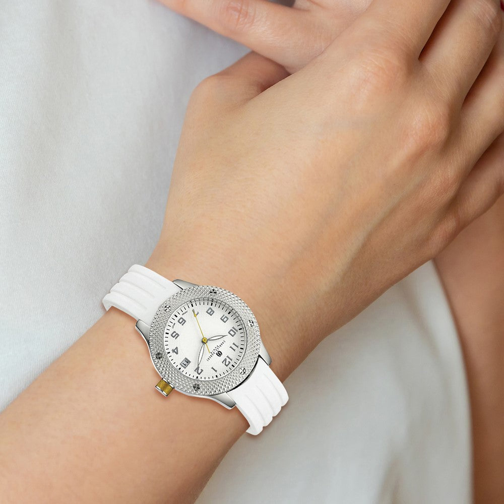 Ladies Charles Hubert Stainless Steel Silver-tone Dial Watch