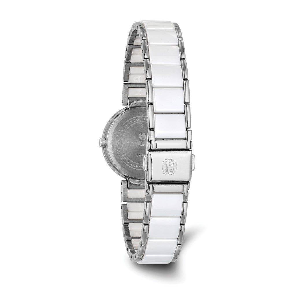Ladies Charles Hubert Titanium & Ceramic White Dial Watch