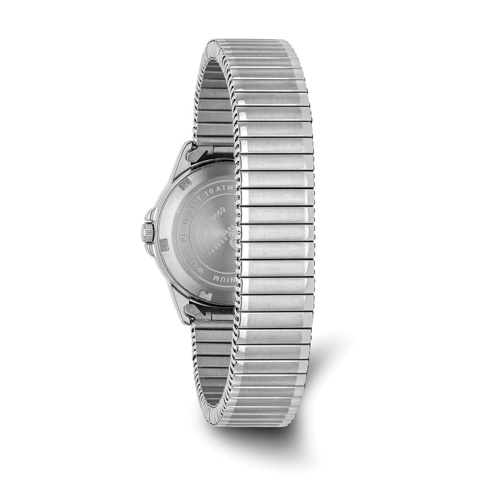 Ladies Charles Hubert Titanium Black Dial Expansion Band Watch