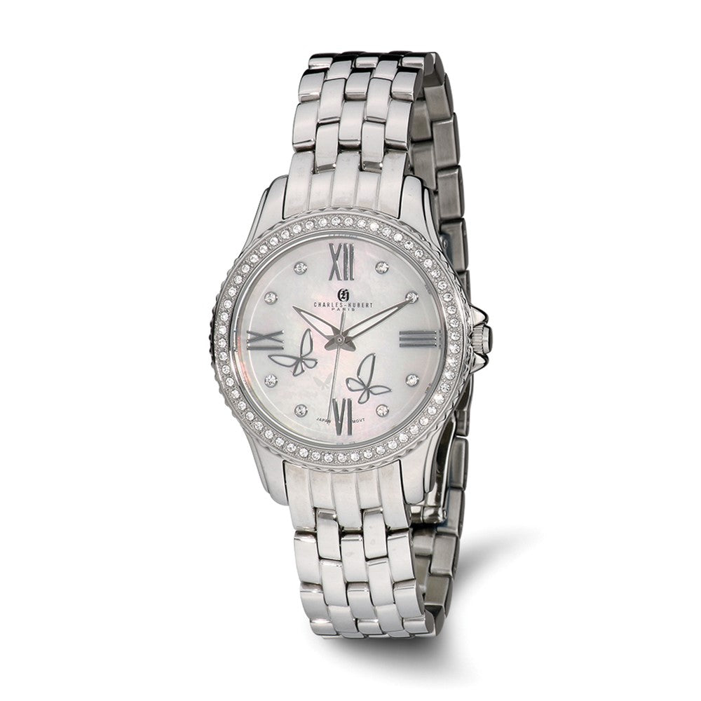 Ladies Charles Hubert Stainless Steel MOP Dial Watch