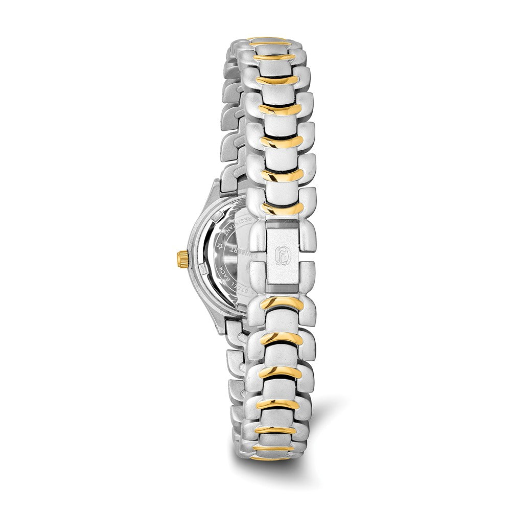 Ladies Charles Hubert Two-tone Brass White Dial Watch